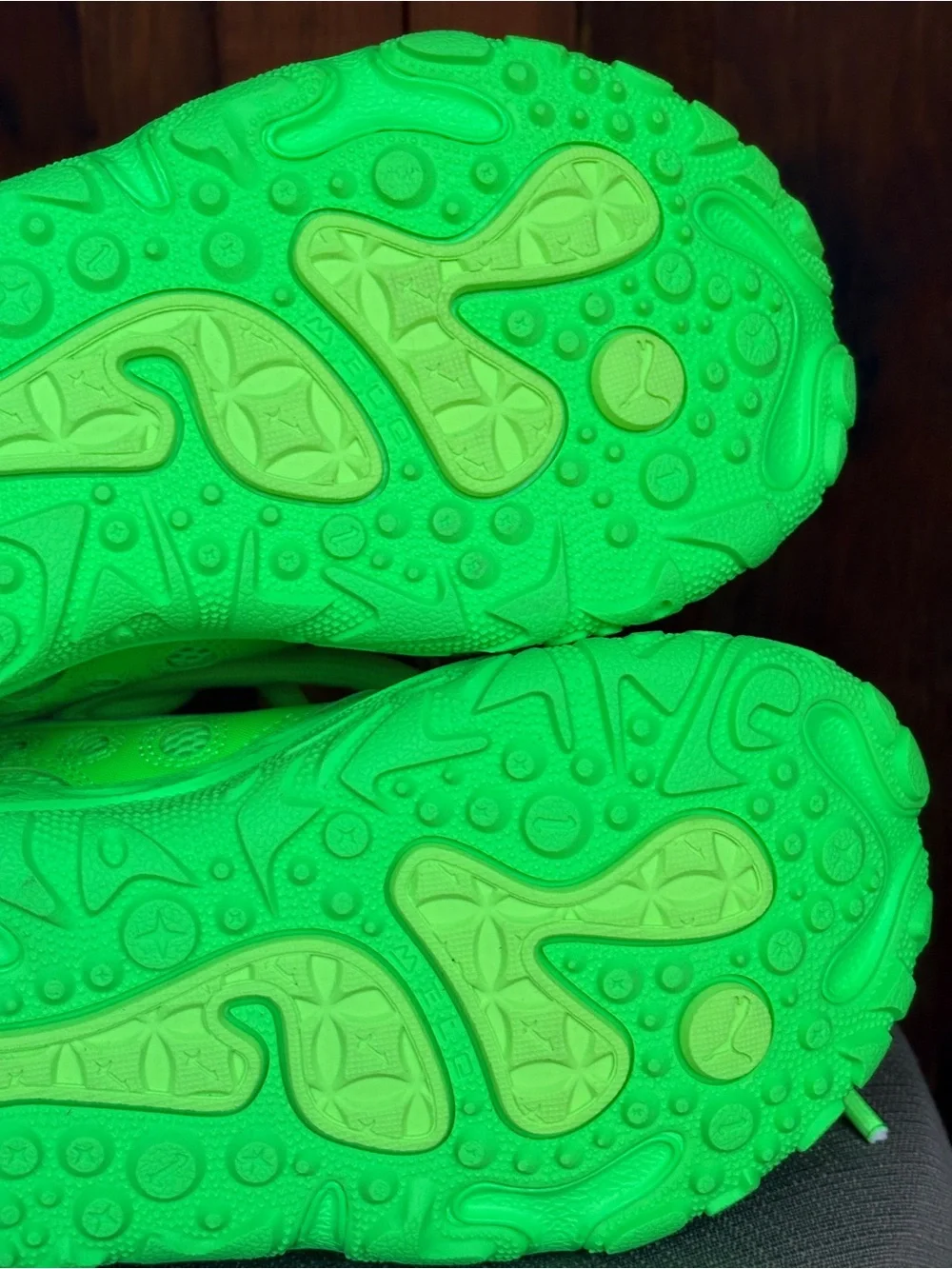 Puma LaFrancé RNR Green Glare Neon Chunky Sneakers NWOB